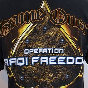 Vintage IRAQI FREEDOM Game War Tshirt Large Gamer